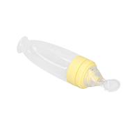 Fdit Cubierta de Filtro de Cuchara para Biberón, Diseño de Ventosa, Herramienta de Alimentación Ligera y Portátil para Uso en Exteriores (YELLOW)