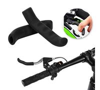 Fdit Cubierta De Manillar De Silicona Suave Antideslizante para Bicicletas De Montaña, Agarre Que Absorbe Los Impactos para Bicicletas De Piñón Fijo, Plegables, Alivia La Fatiga, 1 Par/Juego (BLACK)