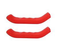 Fdit Cubierta De Manillar De Silicona Suave Antideslizante para Bicicletas De Montaña, Agarre Que Absorbe Los Impactos para Bicicletas De Piñón Fijo, Plegables, Alivia La Fatiga, 1 Par/Juego (rojo)