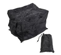 Fdit Cubierta para Jaula de Perro, Tela Oxford, Cubierta Impermeable para Perrera para Mascotas, Bloqueador Solar, Tela de Sombreado para Jardín Al Aire Libre, Caja de Viaje (Black)