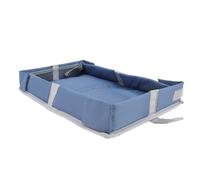 Fdit Cubierta Plegable para Bandeja de Viaje, Material Premium, Bandeja de Entretenimiento Portátil para Niños, para Aviones, Trenes, Fibra de Poliéster (piedra azul)