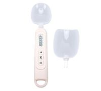 Fdit Cuchara Medidora Electrónica, Báscula de Cuchara Digital con Pantalla LCD y Cabezales Dobles Desmontables para café, té, Condimentos, Comida para Mascotas (WHITE)