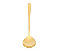Fdit Cucharas de Cena Doradas, Cucharas de Sopa de Latón de 6 Piezas con Pulido de Espejo, Diseño Elegante para el Hogar, Cocina, Restaurante, Aptas para Lavavajillas