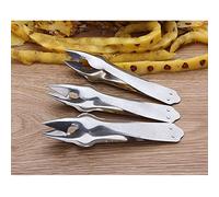 Fdit Cuchillo Pelador de Frutas, de Acero Inoxidable con Punta Afilada, Filo de Doble Cara y Cómodo, para Uso en la Cocina y el hogar. (de ojo totalmente de acero)