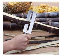Fdit Cuchillo Pelador de Frutas, de Acero Inoxidable con Punta Afilada, Filo de Doble Cara y Cómodo, para Uso en la Cocina y el hogar. (Cuchillo para caña de azúcar totalmente de acero)