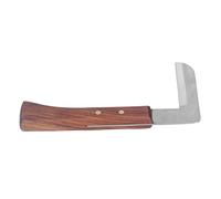 Fdit Cuchillo Profesional para Pezuñas, Hoja en Forma de L, Ergonómico de Madera para Recortar Pezuñas de Caballo con Acero de y Compuesto de Haya (Mano Derecha de una Sola Hoja)