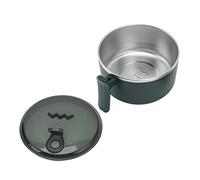 Fdit Cuenco aislado, Taza de ventanas de acero inoxidable 304 con diseño estándar de tapa y aislamiento térmico hueco de doble capa para comida caliente (verde oscuro)