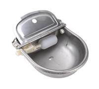 Fdit Cuenco Automático de Agua Potable para Animales, Bebedero de Acero Inoxidable para Ganado con Válvula de Flotador y Conector de Tubería, para Caballos, Ganado, Perros, Cabras,