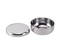 Fdit Cuenco de Arroz de Acero Inoxidable con Tapa, Comedor Coreano Esencial para Almacenamiento de Condimentos y Transporte de Alimentos, Cuenco de Diseño Simple para Uso Familiar y (S)