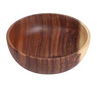 Fdit Cuenco de Madera para Servir, Plato de Madera Hecho a Mano para Ensalada y Sushi, Cuenco Multiusos para Comida para el Hogar y el Restaurante, Pieza única de 22x7,5 Cm