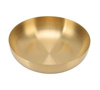 Fdit Cuenco para Mezclar de Acero Inoxidable, Cuenco para Mezclar de Metal de Color Dorado 304 de 24 Cm para Hornear y Servir, de Cocina Multiusos para Ensaladas, Salsas y