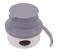 Fdit Cuenco Portátil de Silicona para Mascotas de 150ml de Capacidad, Cuenco Plegable para Perros Elegante y Divertido para Viajes Al Aire Libre, Fácil Mantenimiento (Purple)