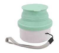 Fdit Cuenco Portátil de Silicona para Mascotas de 150ml de Capacidad, Cuenco Plegable para Perros Elegante y Divertido para Viajes Al Aire Libre, Fácil Mantenimiento (Blue)