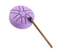 Fdit Curso del Tambor Fantasma Vacío de 6 Notas Tambores de Lengua con Inconfundible Relajación, para Amantes de la Música, Acero Al Carbono y Madera Maciza (PURPLE)