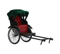 Fdit Delicado Modelo de Rickshaw Vintage, Decoración Retro de Aleación de Zinc para Cumpleaños de Navidad (Rojo)