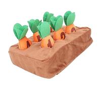 Fdit Diseño Suave Squeaky Carrots Enrichment Seek Carrot Juguete para Perros para Niños, Adorable Juguete de Unión para la Interacción Entre e Hijos, Marrón, Verde, Naranja, 23 X 18 X 6 Cm