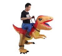 Fdit Disfraz de Dinosaurio Inflable Air Blow Up, Traje de Equitación, Traje de Dibujos Animados para Actuaciones de Cosplay, Adecuado para Clubes, Material de Poliéster de Alta Resistencia