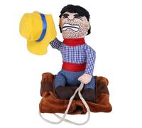 Fdit Disfraz de Vaquero para Mascotas, Divertido Disfraz de Caballero para Mascotas con Cierre de Gancho y Bucle para Perros y Gatos Durante Fiestas o Eventos de Halloween (XL Traje de Montar)