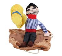 Fdit Disfraz de Vaquero para Mascotas, Divertido Disfraz de Caballero para Mascotas con Cierre de Gancho y Bucle para Perros y Gatos Durante Fiestas o Eventos de Halloween (L Traje de Montar)