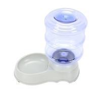 Fdit Dispensador Automático de Agua para Perros, Bebedero para Mascotas por Gravedad de Gran Capacidad de 3,8 L con Base de PP Desmontable para una Fácil Limpieza (Comedero de Agua Gris)