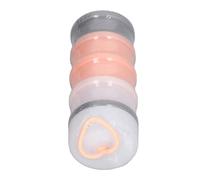 Fdit Dispensador de Fórmula Portátil, Contenedor de Almacenamiento de Refrigerios Apilable para Viajes Al Aire Libre, Contenedor de Leche en Polvo de Plástico No Tóxico para e Hijos (Rosado)