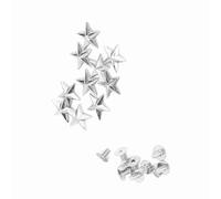 Fdit Diy Metal Star Stud Rivet Tornillo de Espiga para Bolsas Decoración con Material de Aleación de Zinc 10 PCS Rivet para Almidón de Metal (14 mm de plata convexa)