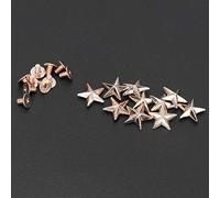 Fdit Diy Metal Star Stud Rivet Tornillo de Espiga para Bolsas Decoración con Material de Aleación de Zinc 10 PCS Rivet para Almidón de Metal (14 mm de oro convexo)