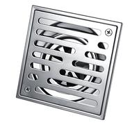 Fdit Drenaje de Piso Cuadrado Inodoro de Baño de Acero Inoxidable Ducha de Desagüe Drainer Calibre Grande Socialme-EU(110 * 110mm)