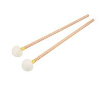 Fdit Drum Mallet Accessory Premium Cabeza de Fieltro Manija de Madera Non Slip 2pcs Mallet de Batería para SNARE (YELLOW)