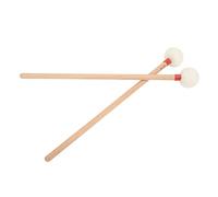 Fdit Drum Mallet Accessory Premium Cabeza de Fieltro Manija de Madera Non Slip 2pcs Mallet de Batería para SNARE (rojo)