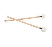 Fdit Drum Mallet Accessory Premium Cabeza de Fieltro Manija de Madera Non Slip 2pcs Mallet de Batería para SNARE (BLACK)