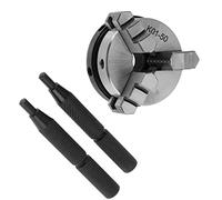 Fdit Durable K01-50 Manual de Scrol de 50 Mm Kuck Mini Woodwerking Hand Kuck con 3 Mandíbulas y Alambre de Montaje para Máquinas