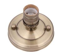 Fdit E26 / E27 Vintage Industrial Techo/Luz de Pared Soporte de Base Lámpara de Bulbo Colgante Enchufe de Tornillo(Bronce Verde)