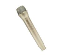 Fdit El Micrófono de Accesorios Realistas para Karaoke -Dance Muestra un Micro Juguete Portátil para Niños, Concha de Plástico Robusta (Dorado)