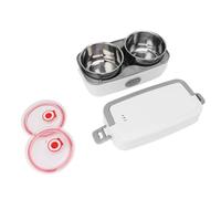 Fdit Eléctrica, Calentador de Alimentos Portátil de Calentamiento Rápido de 70 W con Contenedor de Acero Inoxidable 304 a Prueba de Fugas, para Coche, Camión, Oficina en Casa (Enchufe de la UE)