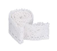 Fdit Elegante Ribete de Encaje, Cinta de Red de Algodón Suave de 4 Cm de Ancho y 10 Yardas para Manualidades, con la Opción de Cortar Libremente para Decoración de Regalos y bodas.