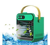 Fdit Enfriador de Aire Personal, Minienfriador de Espacio Ecológico de 3 Velocidades con para Tanque de Agua de Oficina en Casa, Ventilador de Aire Acondicionado de 180mL (GREEN)