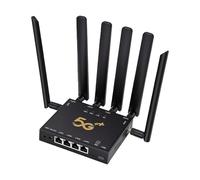 Fdit Enrutador 5G CPE, SA NSA Modo Dual Multibanda LTE Inalámbrico con Bloqueo de Frecuencia, Gigabit WiFi para Viajes Internacionales Oficina Remota IoT