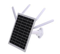 Fdit Enrutador Módem 4G LTE con Energía Solar de 12W, Extensor WiFi Al Aire Libre 300Mbps Solar WiFi 6 Enrutador Inalámbrico con Ranura de Tarjeta SIM 18000 MAh Batería (Antenas Negras)