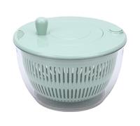 Fdit Ensalada Spinner, 5 en 1 Lavadora Secadora de Verduras con 5 Cuchillas de Acero Inoxidable Deshidratador Manual de Ensalada con Separador de Huevos y Exprimidor (GREEN)