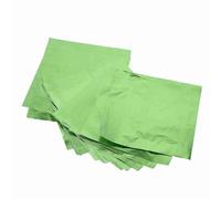 Fdit Envoltorios de Papel de Aluminio para Dulces, 3x3 Pulgadas, 100 Hojas de Papel de Aluminio para Postres de Chocolate y Hojas de té, 7 Opciones de Colores para Confitería y (GREEN)