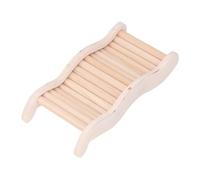 Fdit Escalera de Madera para Hámtser, Bonito Puente de Escalada Interactivo Que Reduce la Ansiedad, Adecuado para Mascotas, Roedores, Decoración de Madera (S)