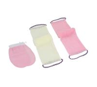 Fdit Esponja de Baño de Malla Larga, Eliminación Eficaz de la Suciedad para la Ducha, Exfoliante Corporal Colgante, 2 Esponjas de Baño, Ideal para Uso Familiar (Beige rosado)