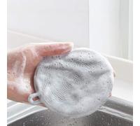 Fdit Esponja de Silicona Reutilizable para Fregar Platos con Diseño de Doble Cara Resistente Al Calor para Cocina y Baño Cepillo de Limpieza Multiusos (Colores Variados)