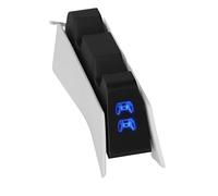 Fdit Estación de Carga Doble para Mando, Color Blanco, con Indicador LED para Controladores de, Soporte de Carga Rápida para Jugadores