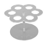 Fdit Estante de Almacenamiento de Botellas de Sabor de 6 Orificios, Soporte de Tubo de Ensayo Acrílico con Base de Pilar de Metal para Cartuchos y Organización del Hogar