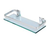 Fdit Estante de Baño Estante para Inodoro para Ducha Organizador de Almacenamiento de Vidrio de Aluminio con Vidrio Templado Engrosado para Fregadero de Cocina Sala de
