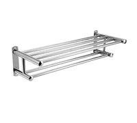 Fdit Estante de Piscina de Acero Inoxidable U201 con Espejos Pulidos, Conexión Sólida y Gran Capacidad de Doble Capa para Baños