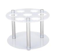 Fdit Estante de Tubos de Cartucho, Estante de Almacenamiento Acrílico Organizador de Soporte Redondo con Soporte de 7 Tubos de Cartucho para de Sabores