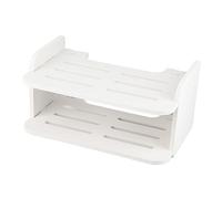 Fdit Estante para Decodificador, Repisa para Set Top Box con Esquinas | Compuesto Madera-plástico, Esquinas Redondeadas, Gestión de Cables, Ganchos
